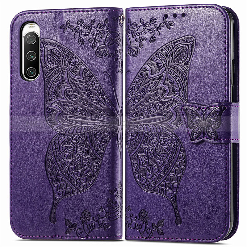 Funda de Cuero Cartera con Soporte Mariposa Carcasa para Sony Xperia 10 V