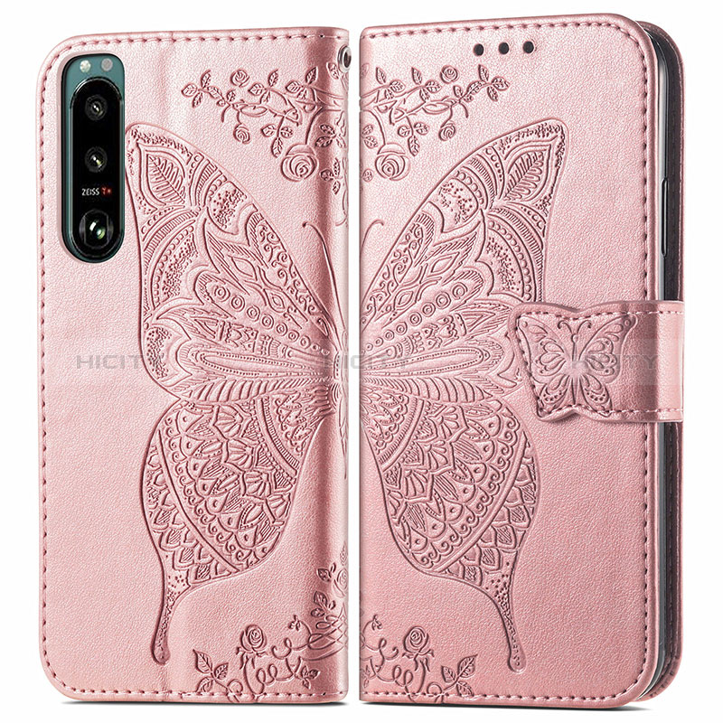 Funda de Cuero Cartera con Soporte Mariposa Carcasa para Sony Xperia 5 III SO-53B