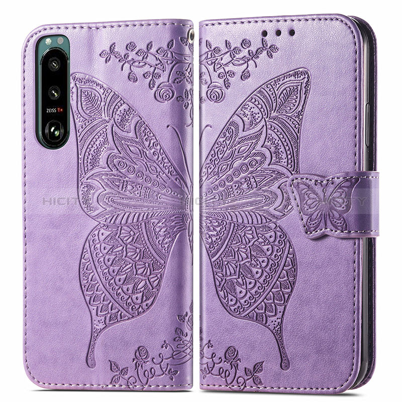 Funda de Cuero Cartera con Soporte Mariposa Carcasa para Sony Xperia 5 III SO-53B