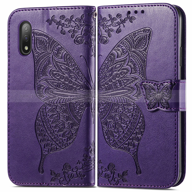 Funda de Cuero Cartera con Soporte Mariposa Carcasa para Sony Xperia Ace II