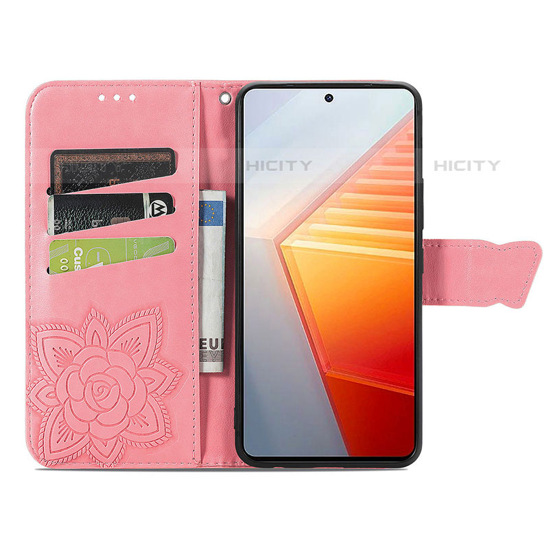 Funda de Cuero Cartera con Soporte Mariposa Carcasa para Vivo iQOO 9T 5G