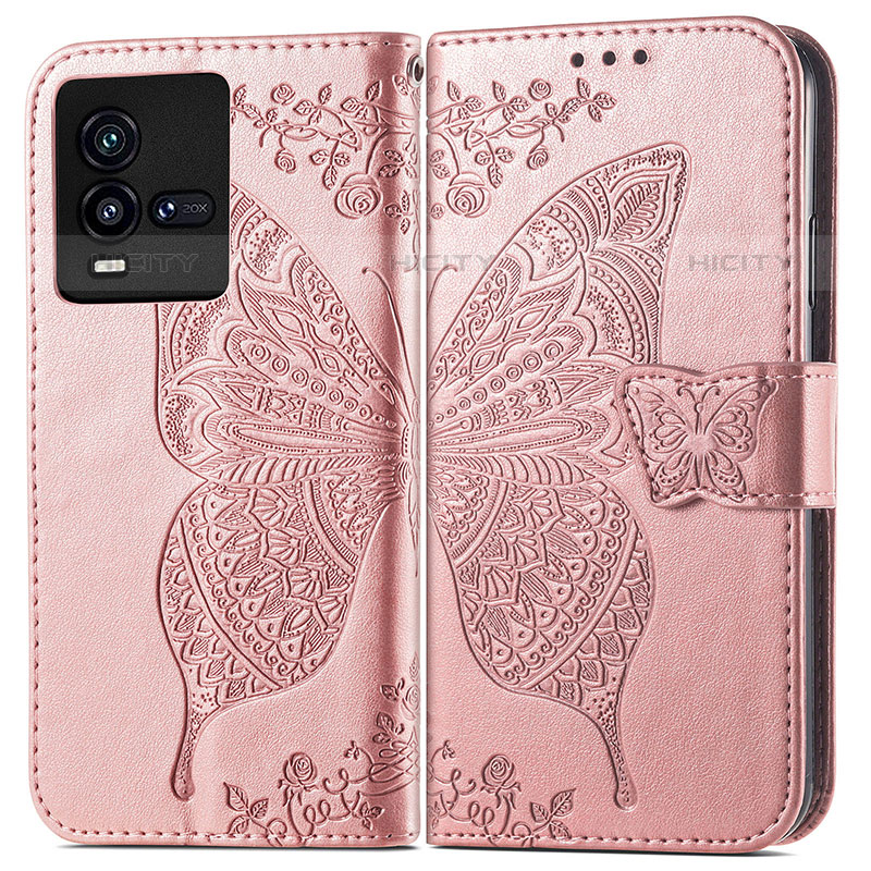 Funda de Cuero Cartera con Soporte Mariposa Carcasa para Vivo iQOO 9T 5G