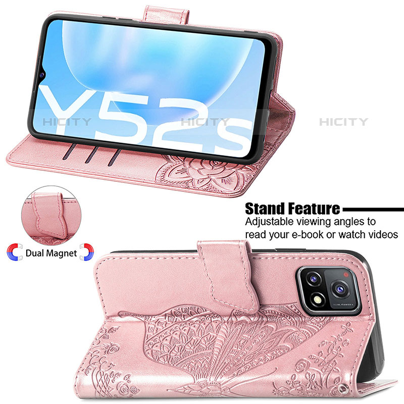 Funda de Cuero Cartera con Soporte Mariposa Carcasa para Vivo iQOO U3 5G