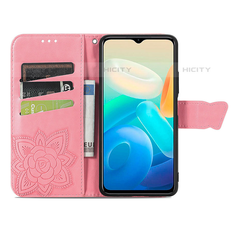 Funda de Cuero Cartera con Soporte Mariposa Carcasa para Vivo iQOO Z6 Lite 5G