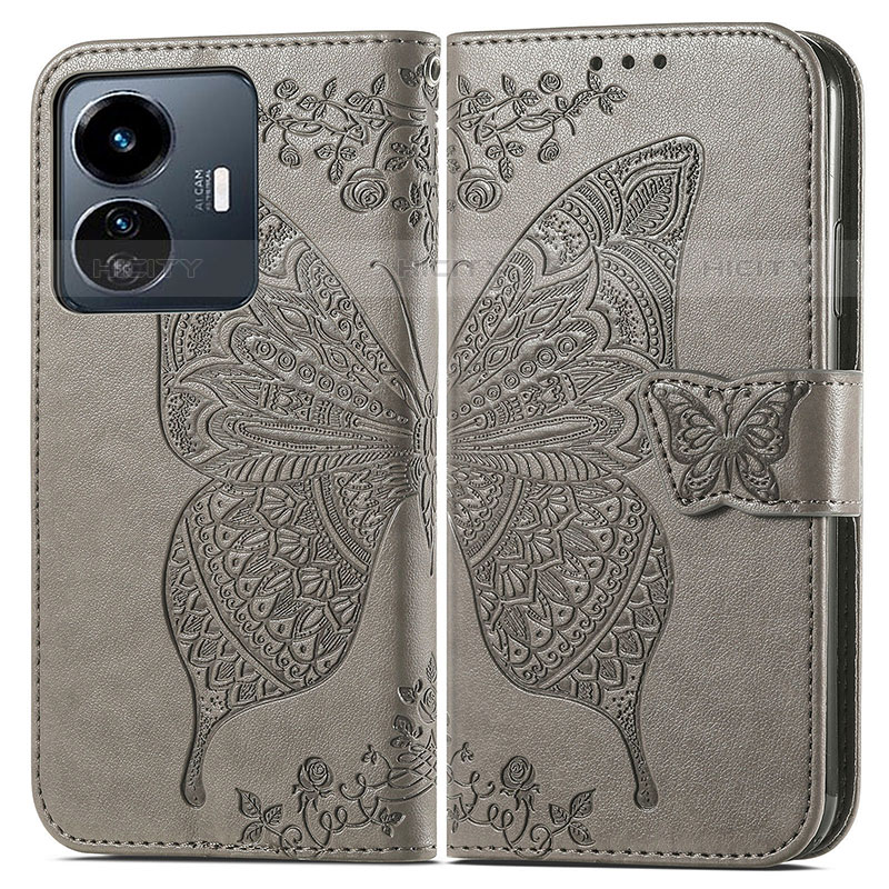 Funda de Cuero Cartera con Soporte Mariposa Carcasa para Vivo iQOO Z6 Lite 5G