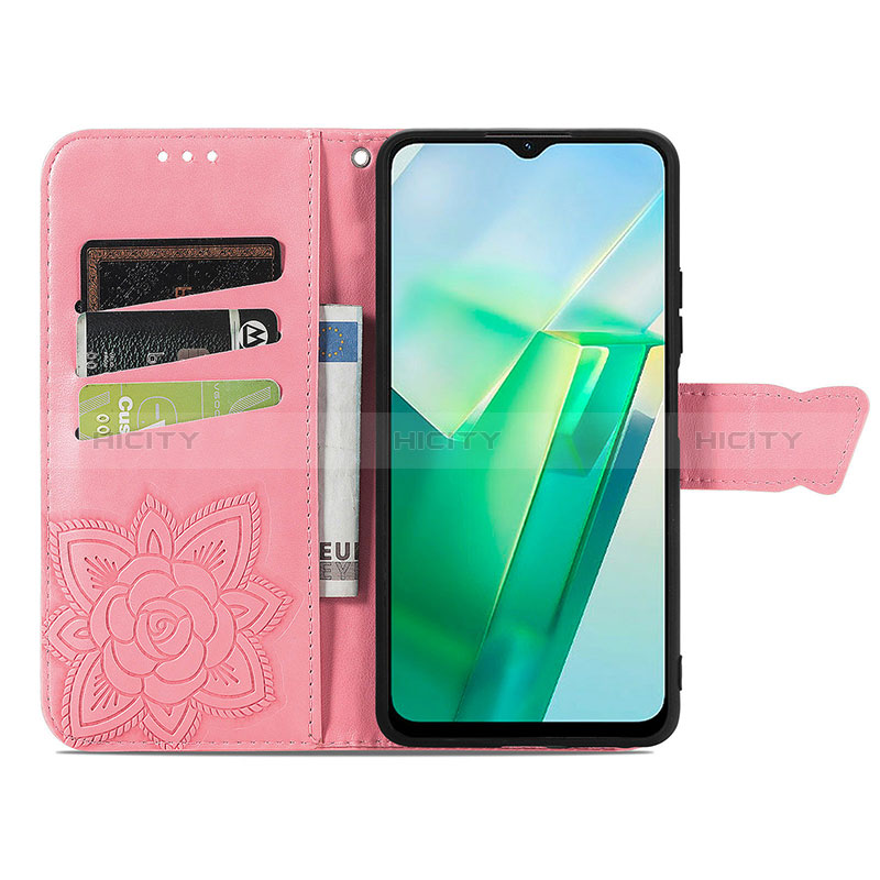 Funda de Cuero Cartera con Soporte Mariposa Carcasa para Vivo T2x 5G