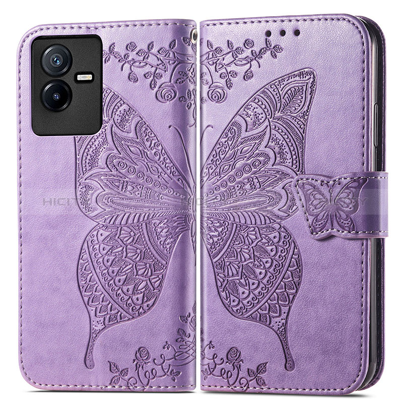 Funda de Cuero Cartera con Soporte Mariposa Carcasa para Vivo T2x 5G