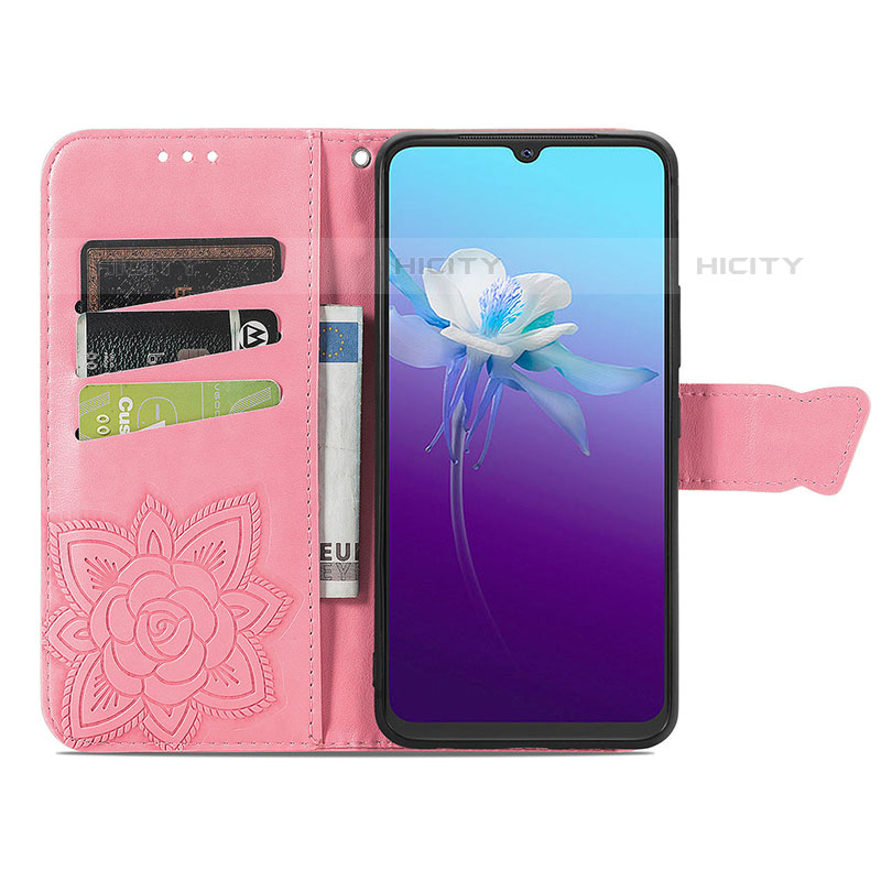 Funda de Cuero Cartera con Soporte Mariposa Carcasa para Vivo V20 (2021)