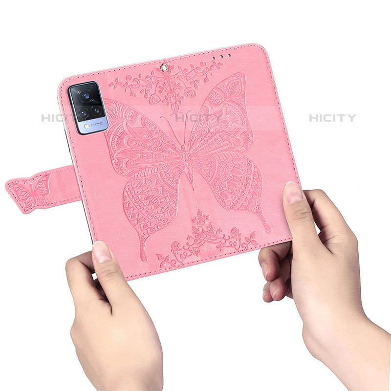 Funda de Cuero Cartera con Soporte Mariposa Carcasa para Vivo V21s 5G