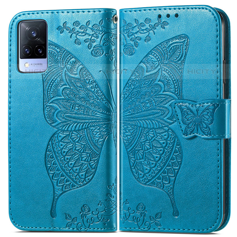 Funda de Cuero Cartera con Soporte Mariposa Carcasa para Vivo V21s 5G