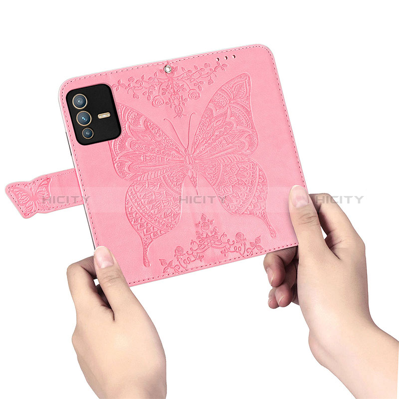 Funda de Cuero Cartera con Soporte Mariposa Carcasa para Vivo V23 5G