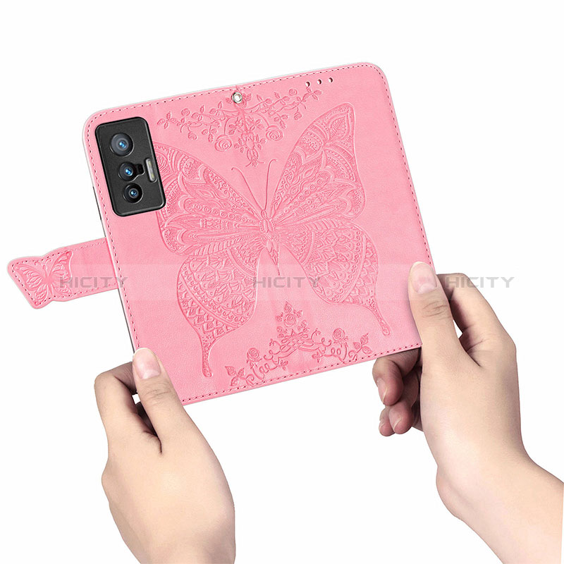 Funda de Cuero Cartera con Soporte Mariposa Carcasa para Vivo X70t