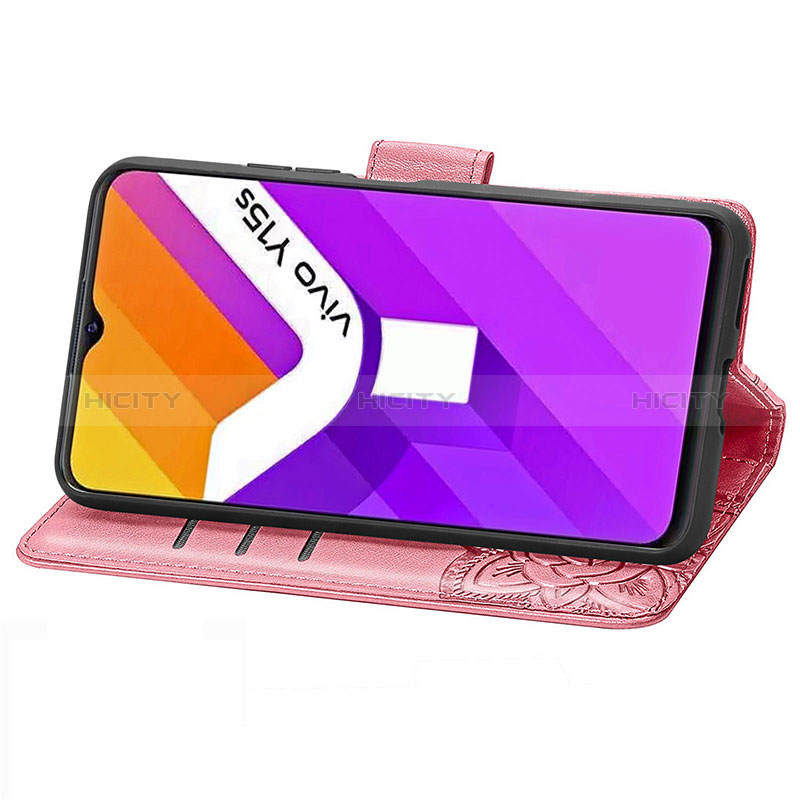 Funda de Cuero Cartera con Soporte Mariposa Carcasa para Vivo Y10 t1