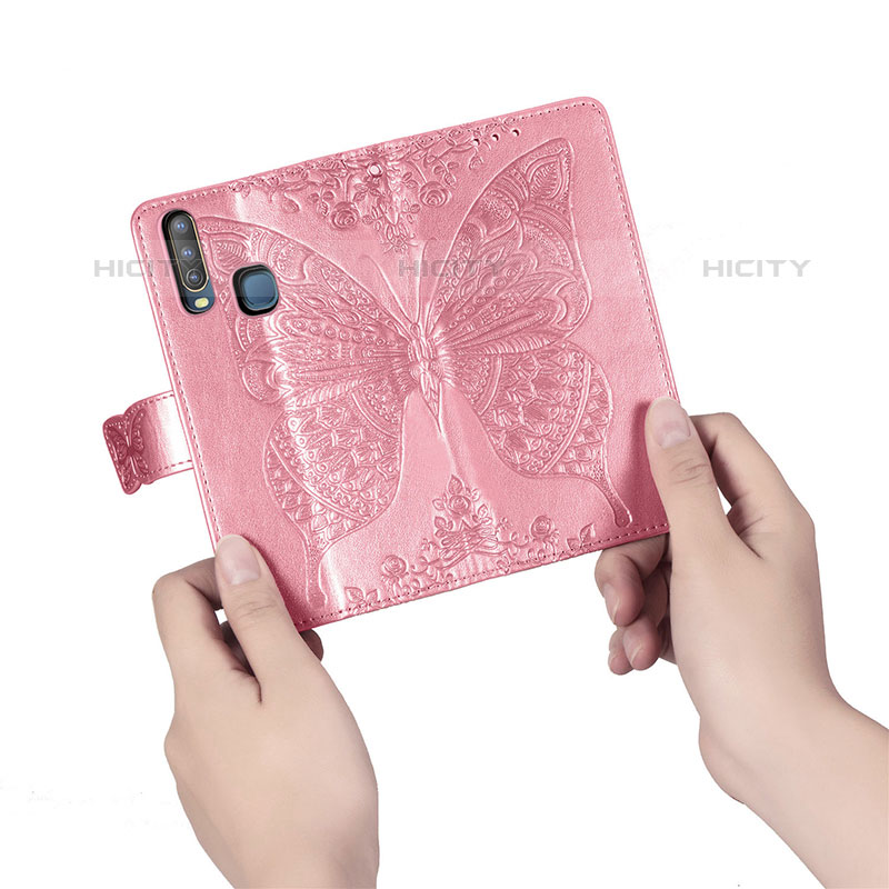 Funda de Cuero Cartera con Soporte Mariposa Carcasa para Vivo Y11