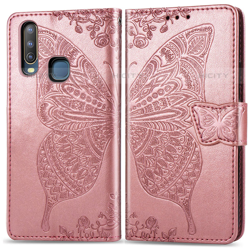 Funda de Cuero Cartera con Soporte Mariposa Carcasa para Vivo Y11