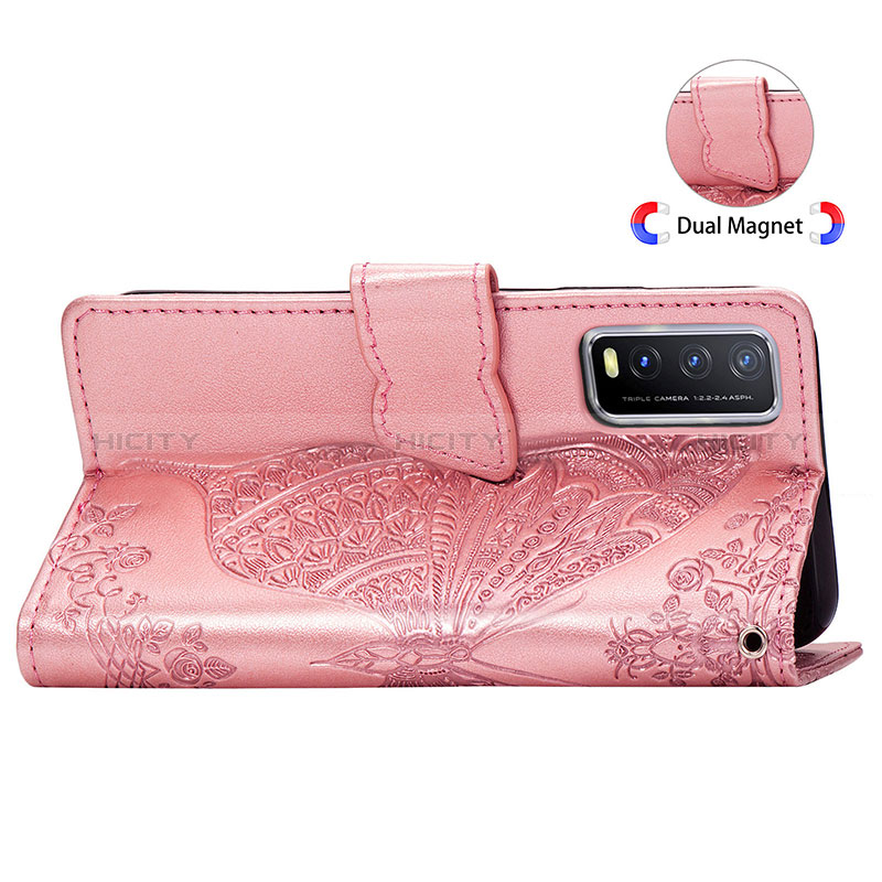 Funda de Cuero Cartera con Soporte Mariposa Carcasa para Vivo Y11s