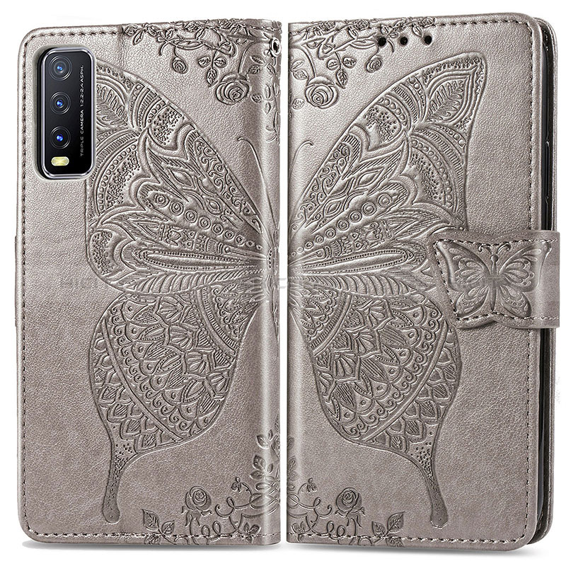 Funda de Cuero Cartera con Soporte Mariposa Carcasa para Vivo Y20s G