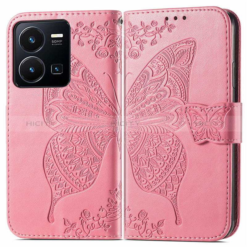 Funda de Cuero Cartera con Soporte Mariposa Carcasa para Vivo Y35 4G