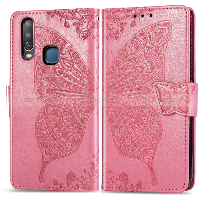 Funda de Cuero Cartera con Soporte Mariposa Carcasa para Vivo Y3s