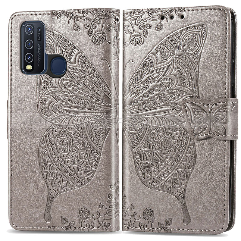 Funda de Cuero Cartera con Soporte Mariposa Carcasa para Vivo Y50