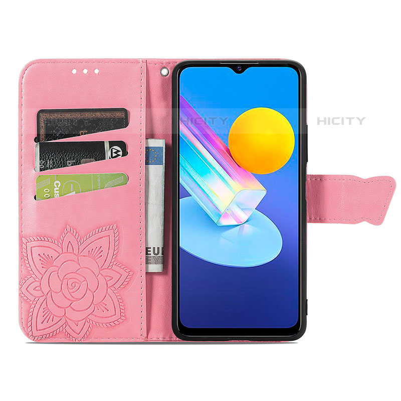 Funda de Cuero Cartera con Soporte Mariposa Carcasa para Vivo Y52 5G