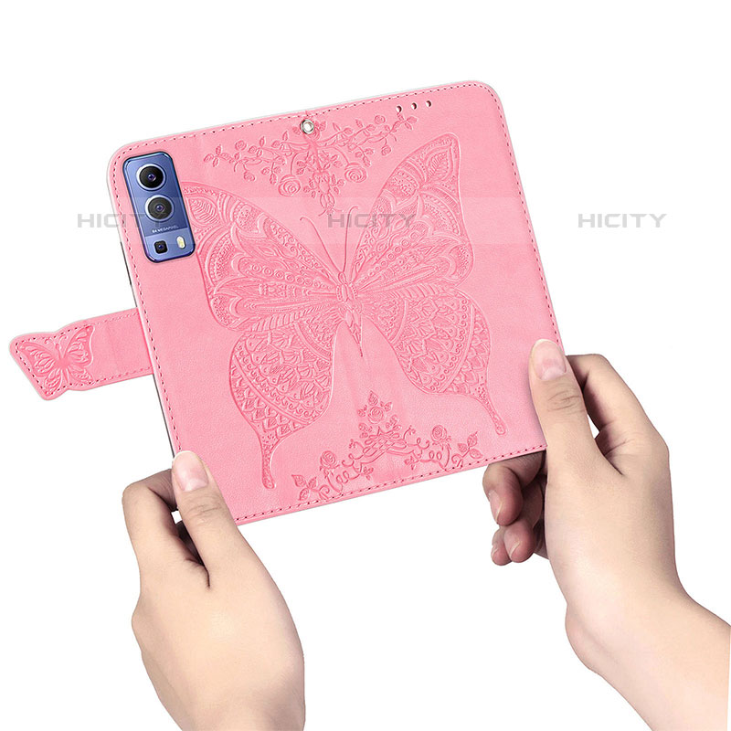 Funda de Cuero Cartera con Soporte Mariposa Carcasa para Vivo Y52 5G