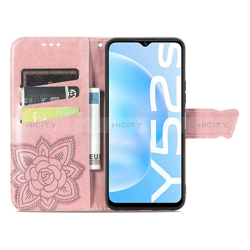 Funda de Cuero Cartera con Soporte Mariposa Carcasa para Vivo Y52s t1 5G