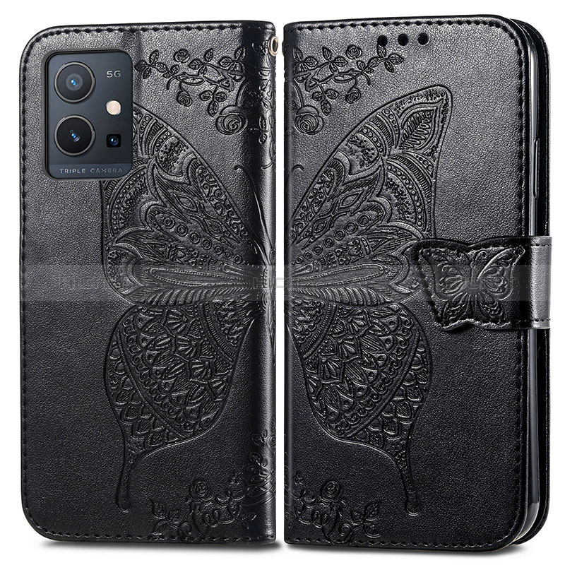 Funda de Cuero Cartera con Soporte Mariposa Carcasa para Vivo Y52t 5G