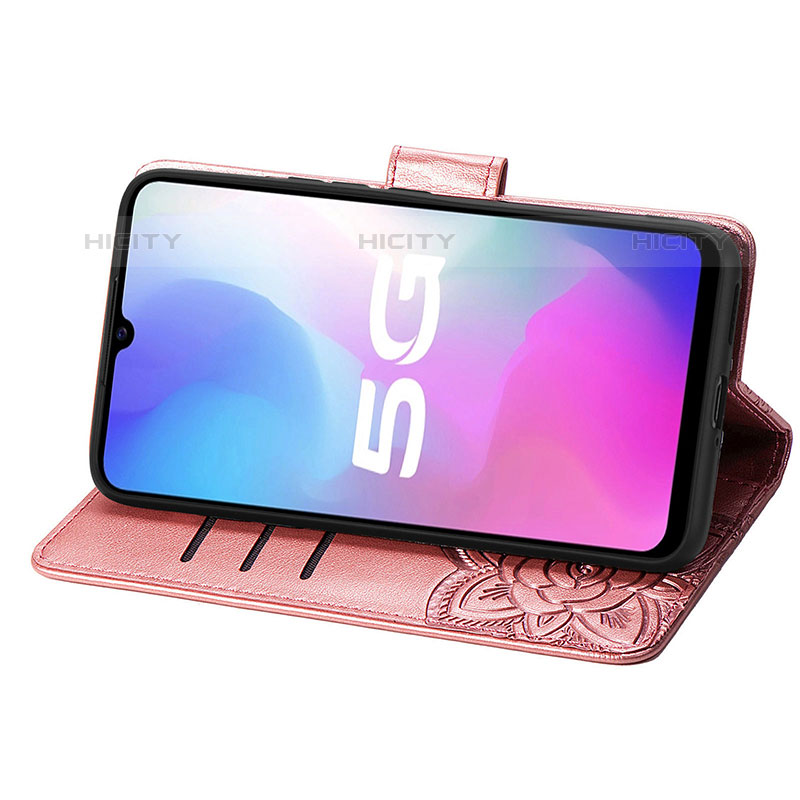 Funda de Cuero Cartera con Soporte Mariposa Carcasa para Vivo Y73s 5G