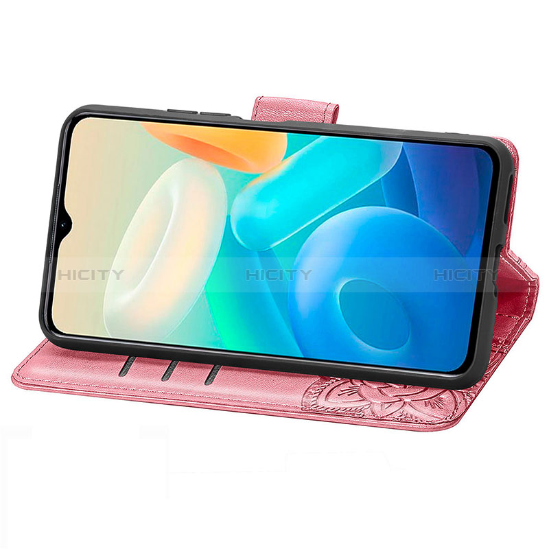 Funda de Cuero Cartera con Soporte Mariposa Carcasa para Vivo Y77e t1