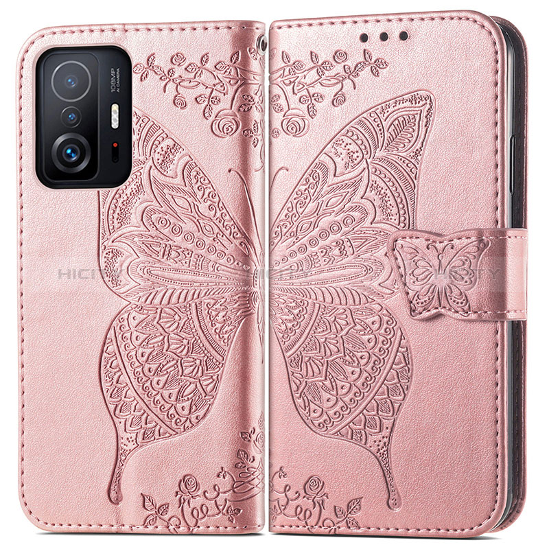 Funda de Cuero Cartera con Soporte Mariposa Carcasa para Xiaomi Mi 11T 5G