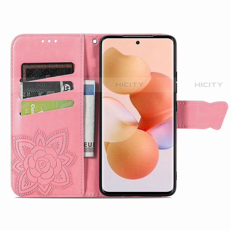 Funda de Cuero Cartera con Soporte Mariposa Carcasa para Xiaomi Mi 12 Pro 5G