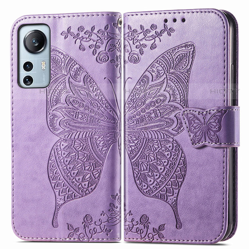 Funda de Cuero Cartera con Soporte Mariposa Carcasa para Xiaomi Mi 12S 5G