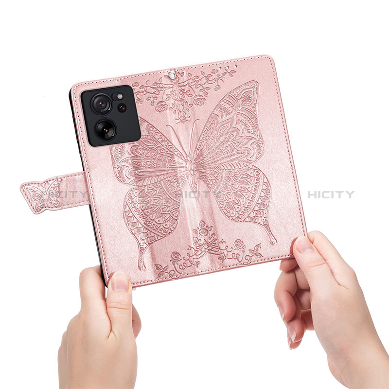 Funda de Cuero Cartera con Soporte Mariposa Carcasa para Xiaomi Mi 13T 5G