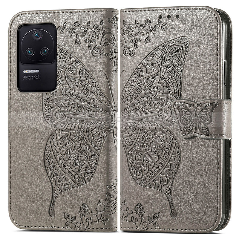 Funda de Cuero Cartera con Soporte Mariposa Carcasa para Xiaomi Poco F4 5G