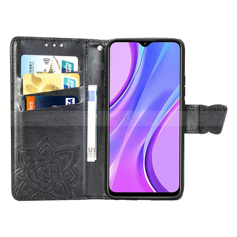 Funda de Cuero Cartera con Soporte Mariposa Carcasa para Xiaomi Poco M2