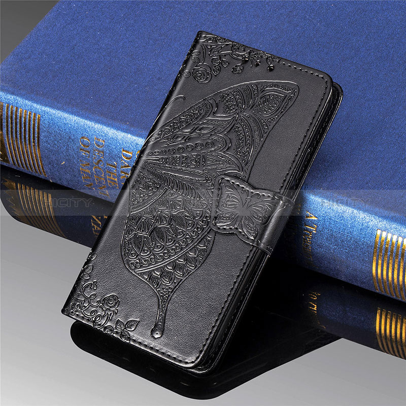 Funda de Cuero Cartera con Soporte Mariposa Carcasa para Xiaomi Poco M2 Negro