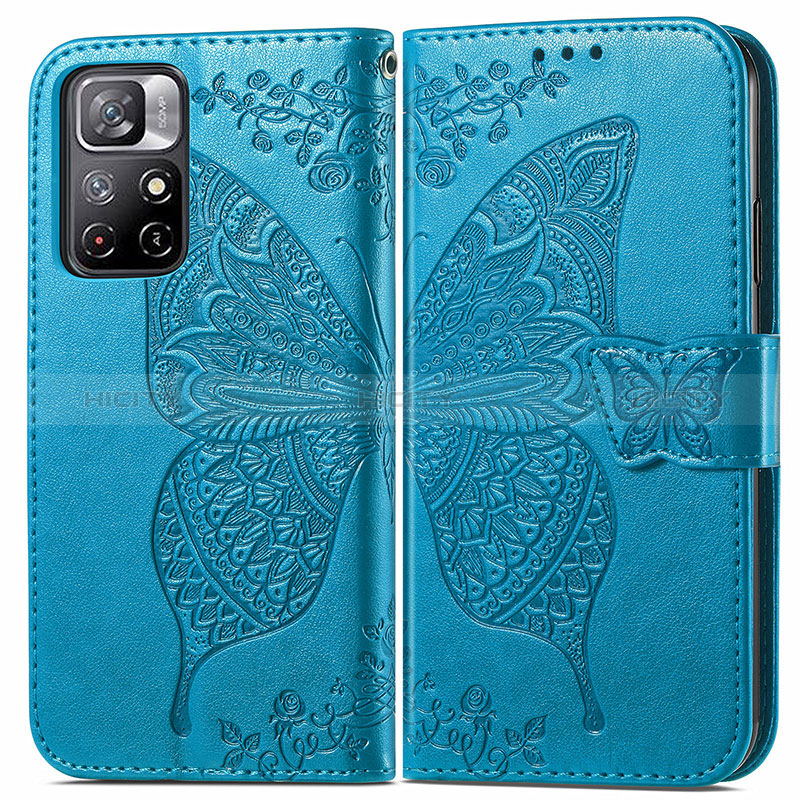 Funda de Cuero Cartera con Soporte Mariposa Carcasa para Xiaomi Poco M4 Pro 5G