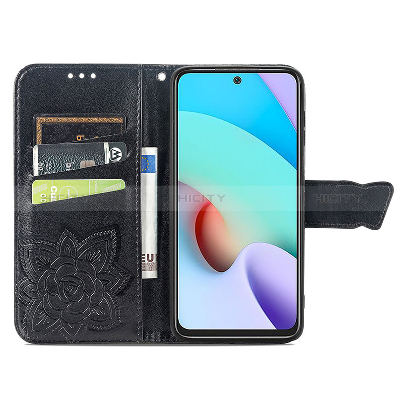 Funda de Cuero Cartera con Soporte Mariposa Carcasa para Xiaomi Redmi 10 (2022)