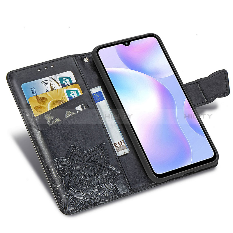 Funda de Cuero Cartera con Soporte Mariposa Carcasa para Xiaomi Redmi 9i