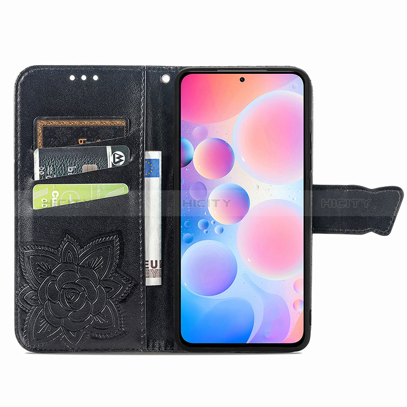 Funda de Cuero Cartera con Soporte Mariposa Carcasa para Xiaomi Redmi K40 5G