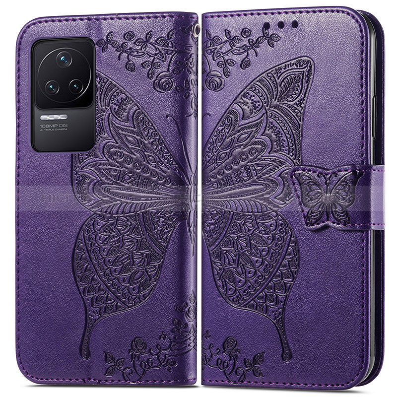 Funda de Cuero Cartera con Soporte Mariposa Carcasa para Xiaomi Redmi K50 5G