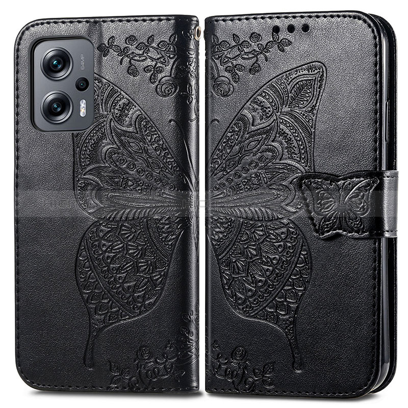 Funda de Cuero Cartera con Soporte Mariposa Carcasa para Xiaomi Redmi K50i 5G