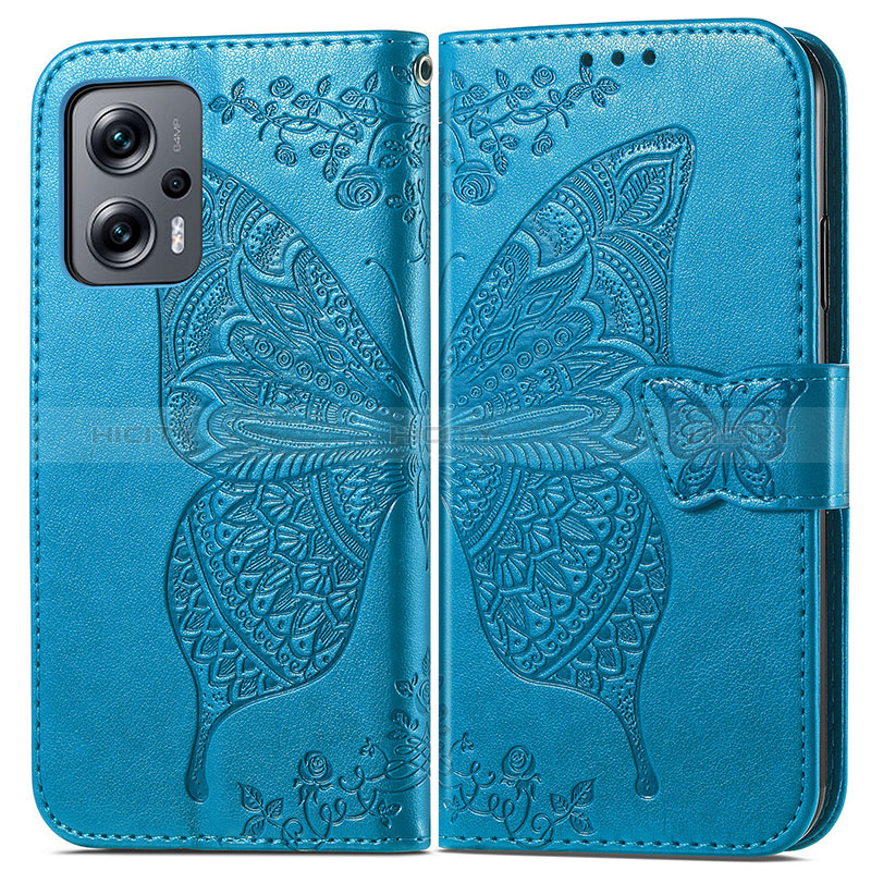 Funda de Cuero Cartera con Soporte Mariposa Carcasa para Xiaomi Redmi K50i 5G