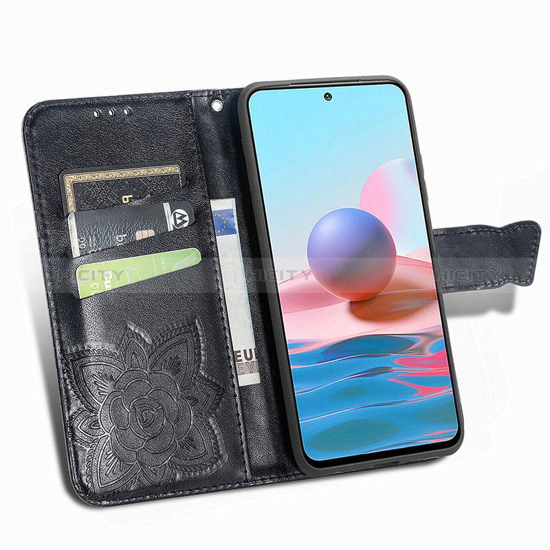 Funda de Cuero Cartera con Soporte Mariposa Carcasa para Xiaomi Redmi Note 10 JE 5G