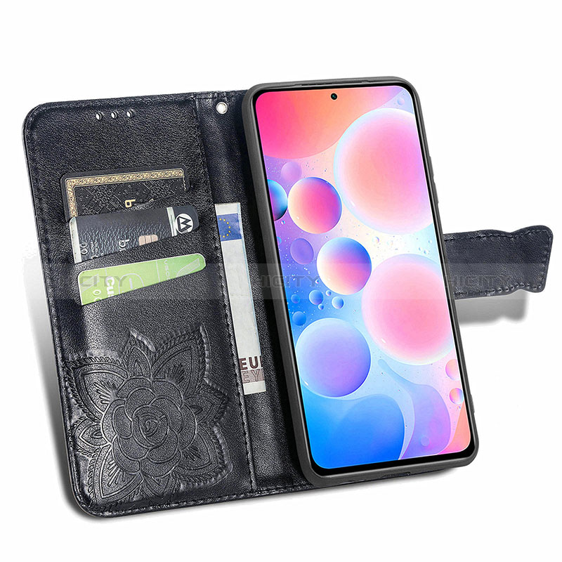 Funda de Cuero Cartera con Soporte Mariposa Carcasa para Xiaomi Redmi Note 10 Pro Max