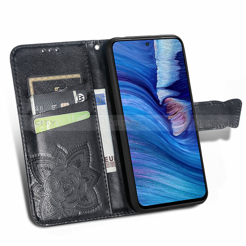 Funda de Cuero Cartera con Soporte Mariposa Carcasa para Xiaomi Redmi Note 10T 5G