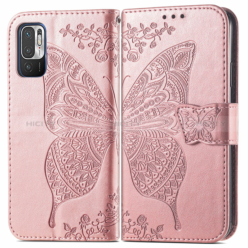 Funda de Cuero Cartera con Soporte Mariposa Carcasa para Xiaomi Redmi Note 10T 5G