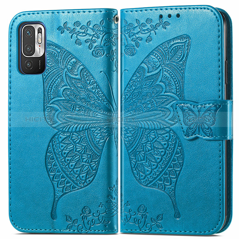 Funda de Cuero Cartera con Soporte Mariposa Carcasa para Xiaomi Redmi Note 10T 5G