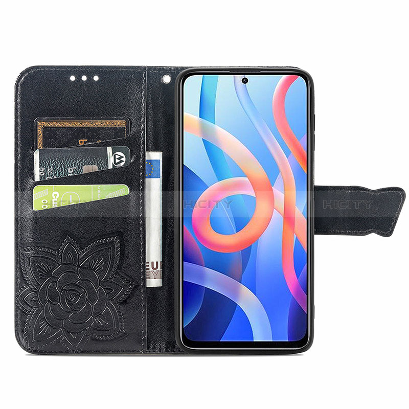 Funda de Cuero Cartera con Soporte Mariposa Carcasa para Xiaomi Redmi Note 11 5G